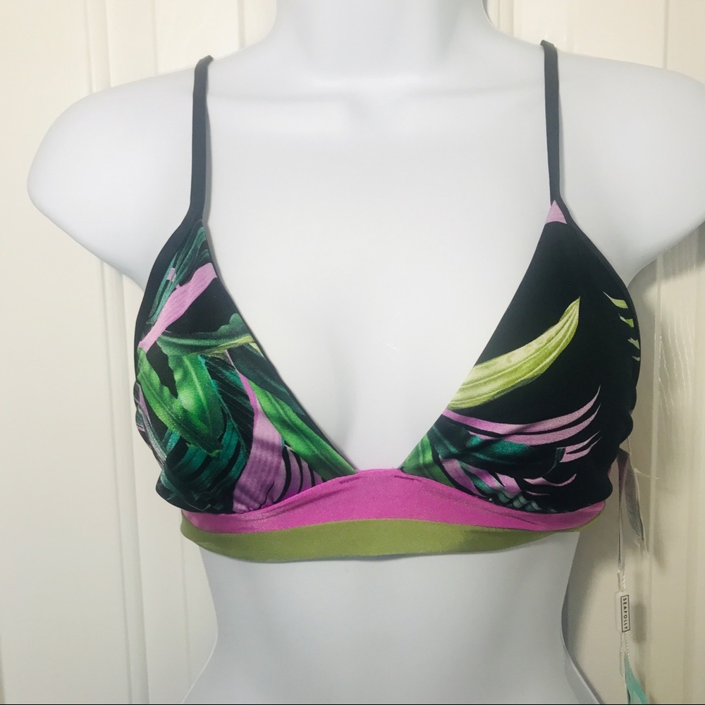 SEAFOLLY Fixed Tri Las Palmas Bikini top NWT US 6
